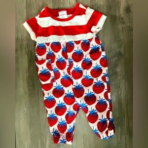 Hanna Andersson Size 3-6 Month Strawberry Romper